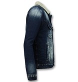 Wareen W Denim Trucker Jacket For Men - Blue