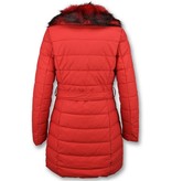 Adrexx  Ladies Padded Winter Coat - Red