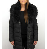 Adrexx  Ladies Padded Winter Coat - Black