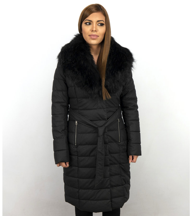 Adrexx  Long  Padded Winter Coat Ladies - Black