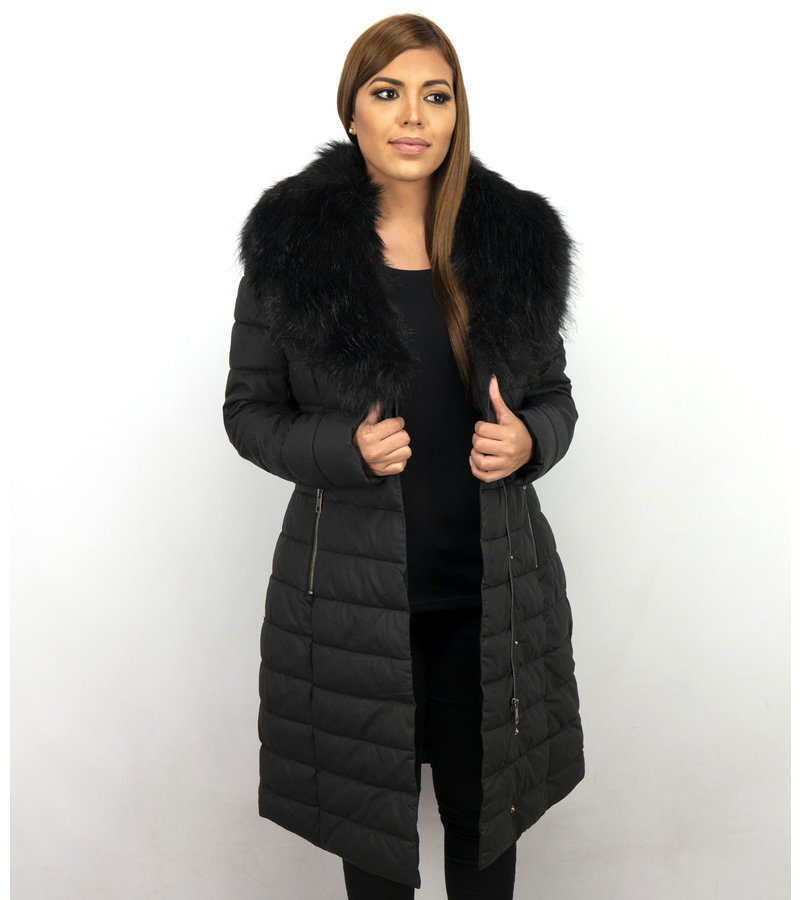 Adrexx  Long  Padded Winter Coat Ladies - Black