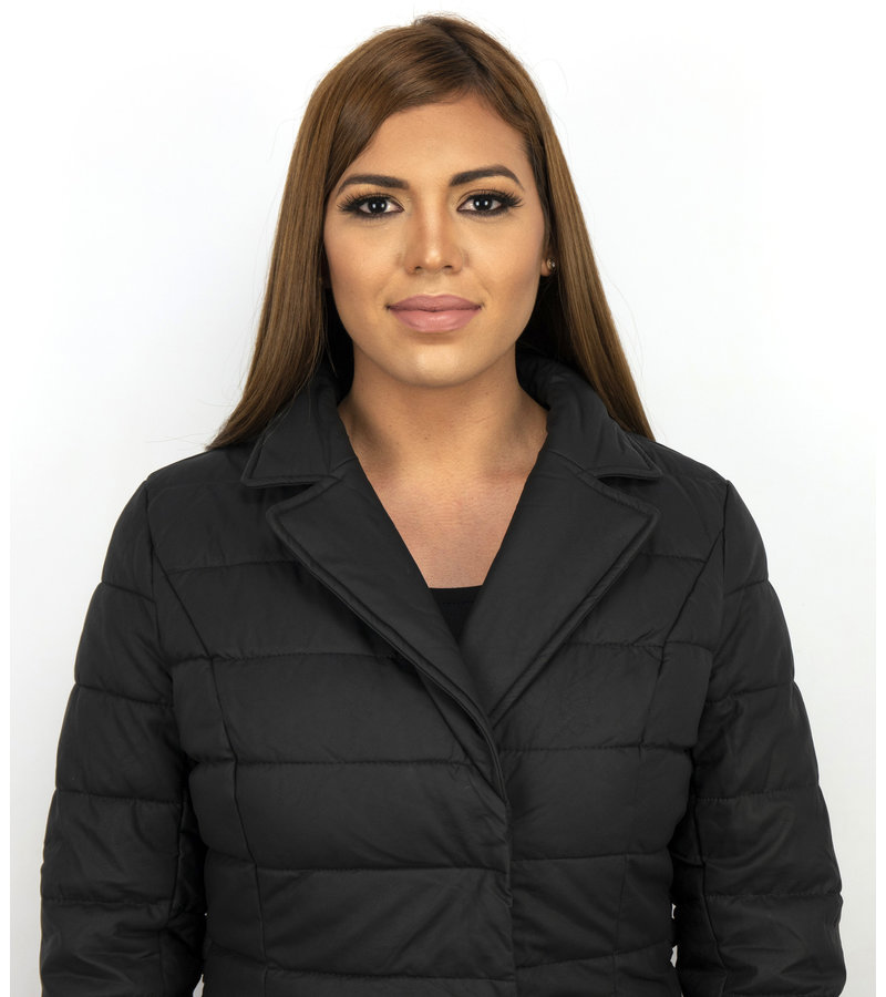 Adrexx  Long  Padded Winter Coat Ladies - Black