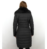 Adrexx  Long  Padded Winter Coat Ladies - Black