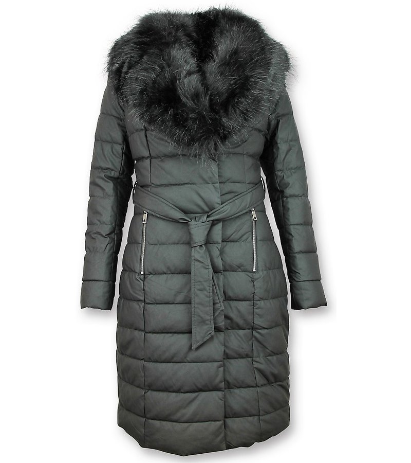 Adrexx  Long  Padded Winter Coat Ladies - Black