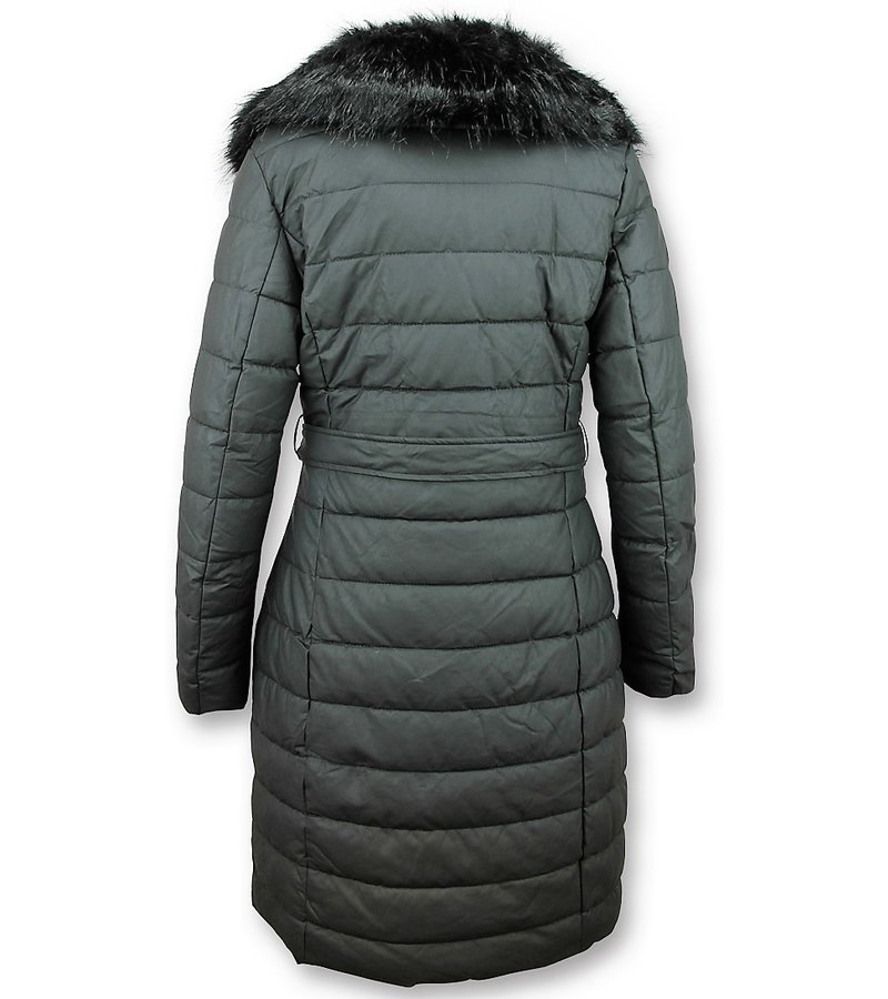 Adrexx  Long  Padded Winter Coat Ladies - Black