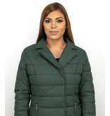 Adrexx  Ladies Padded Winter Coat Long  - Green