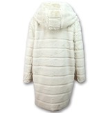 Save Style Women Fur Coat Long - White