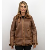 Z-design Shearling Lammy Coat For Ladies - Brown