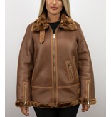 Z-design Shearling Lammy Coat For Ladies - Brown