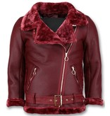 Z-design Shearling Lammy Coat For Ladies - Bordeaux