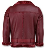 Z-design Shearling Lammy Coat For Ladies - Bordeaux