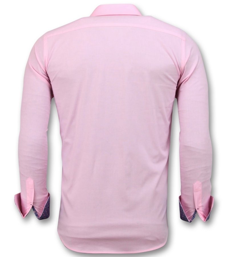 Gentile Bellini Men's Collar Shirts Plain - 3032 - Pink