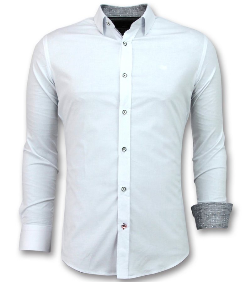 Gentile Bellini Men's Collar Shirts Plain - 3034 - White