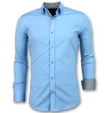 Gentile Bellini Men's Collar Shirts Plain - 3040 - Light Blue