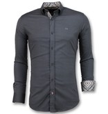 Gentile Bellini Men's Collar Shirts Plain - 3042 - Grey