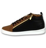 Cash Money Men Sneaker Bee Camel Black Gold - CMS98 - Brown