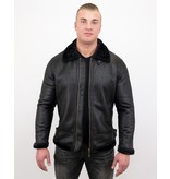 Tony Backer Men Shearling Jacket - Black