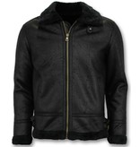 Tony Backer Men Shearling Jacket - Black