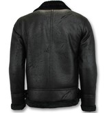 Tony Backer Men Shearling Jacket - Black