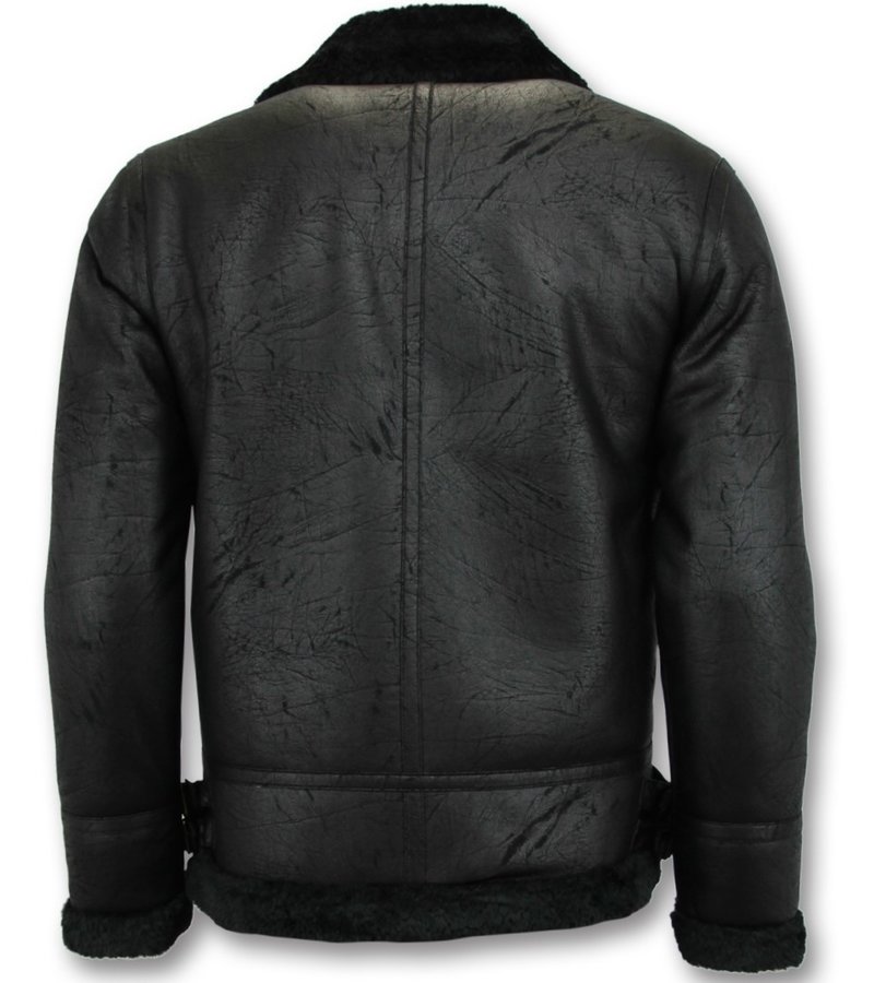 Tony Backer Men Shearling Jacket - Black