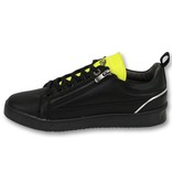 Cash Money  Maximus Black Yellow Men Trainers - CMS97 - Black