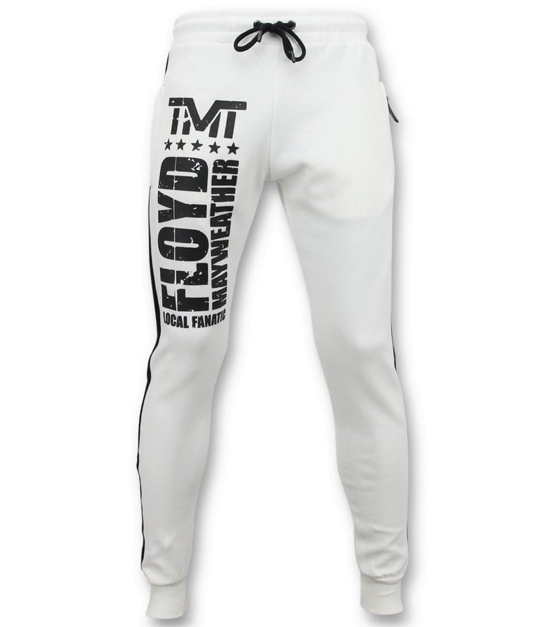 Local Fanatic TMT Floyd Mayweather Sweatpants - White