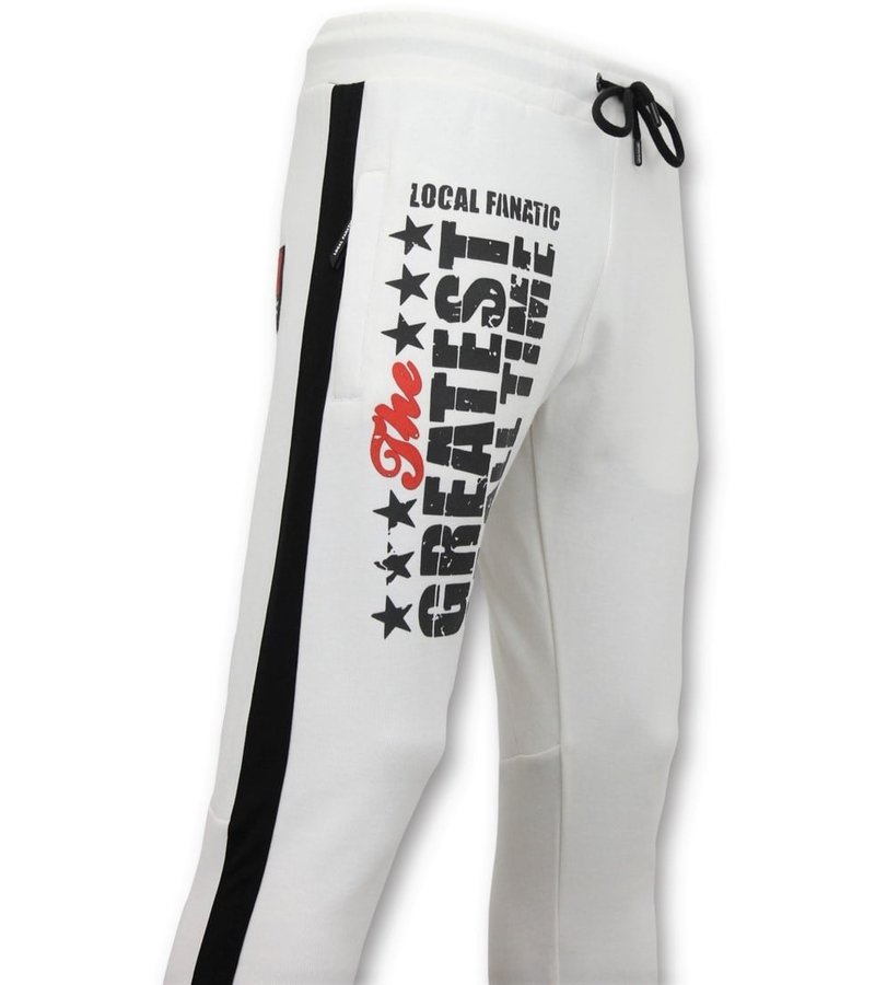 Local Fanatic Muhammad Ali Tracksuit Bottoms Men - White