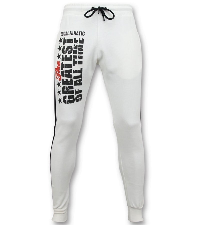 Local Fanatic Muhammad Ali Tracksuit Bottoms Men - White