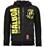 Local Fanatic Rocky Balboa Printed Zip Hoodie - Black