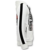 Local Fanatic Iron Mike Tyson Printed Zip Hoodie - White