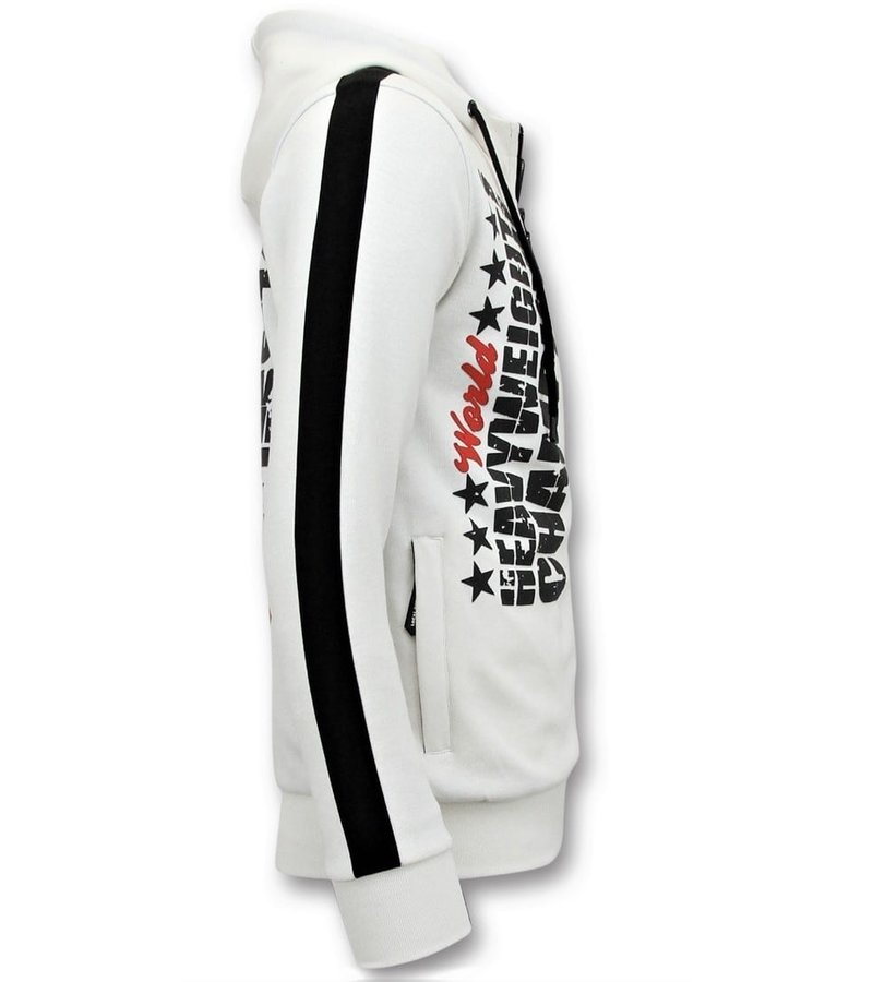 Local Fanatic Muhammad Ali Champion Zip Hoodie - White