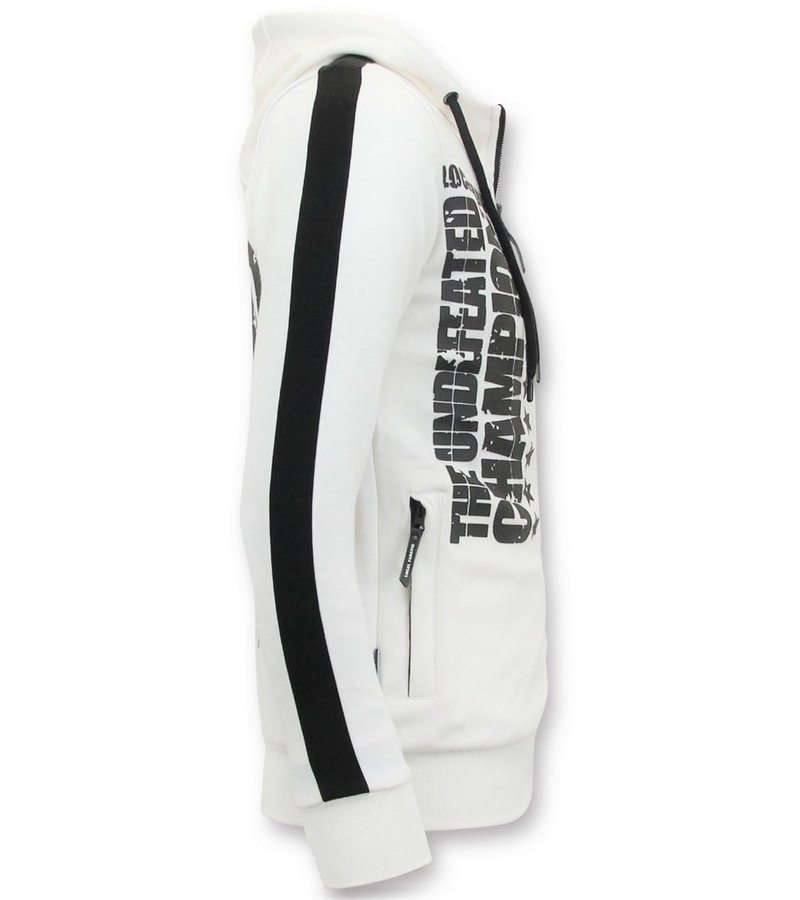 Local Fanatic TMT Floyd Mayweather Zip Hoodie - White