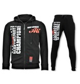 Local Fanatic Muhammad Ali Printed Tracksuit Set - Black