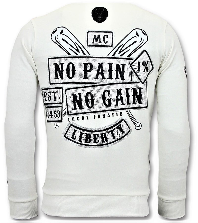 Local Fanatic Men Printed Sweater Sons of Anarchy  - White