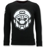 Local Fanatic Mario Printed Sweatshirt Men - Black