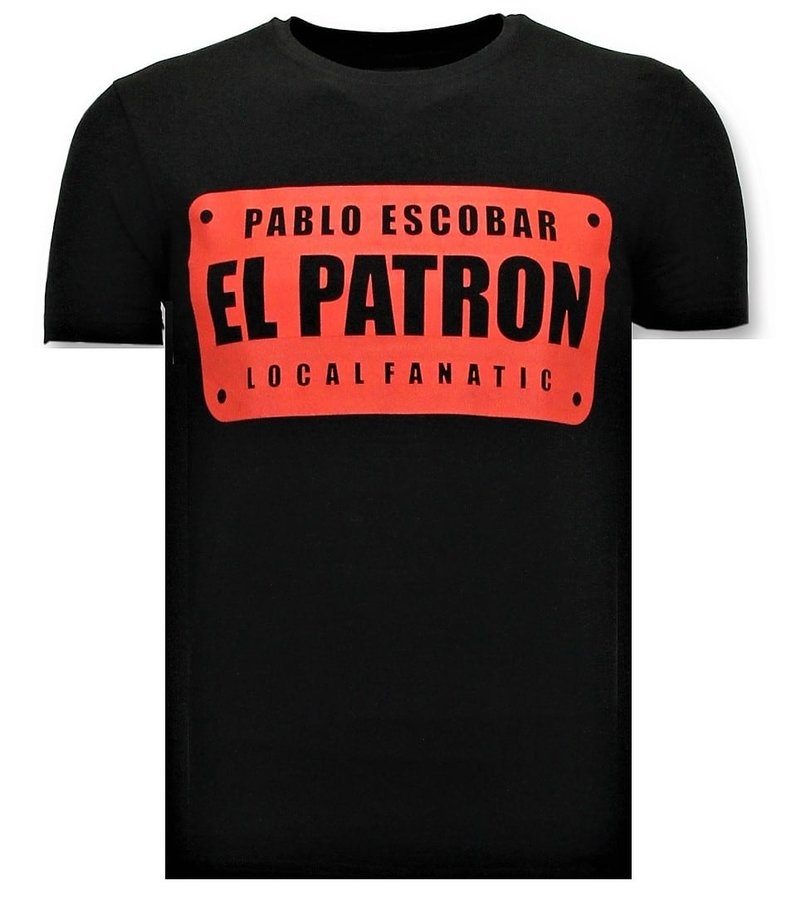 Local Fanatic Pablo Escobar El Patron T Shirt - Black
