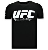 Local Fanatic UFC Championship Printed T Shirt - Black