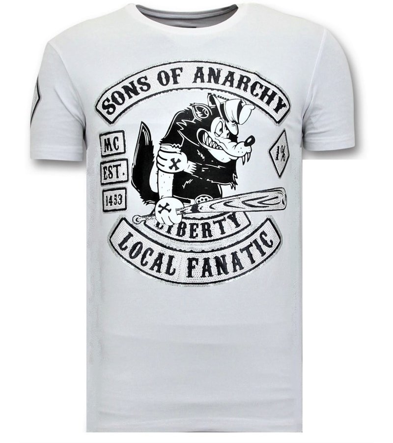 Local Fanatic Men T Shirt Sons of Anarchy - White