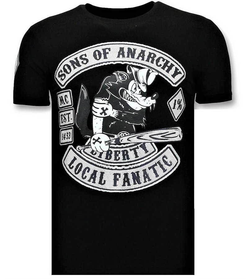 Local Fanatic Men T Shirt Sons of Anarchy - Black