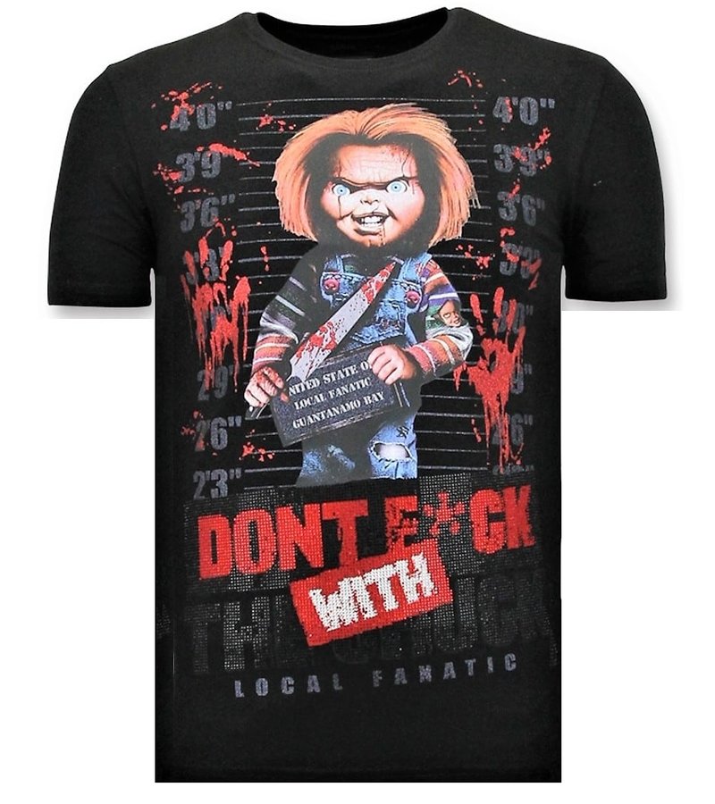 Local Fanatic Men T Shirt Bloody Chucky - Black