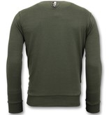 Local Fanatic Narcos Printed Sweater For Men - Green