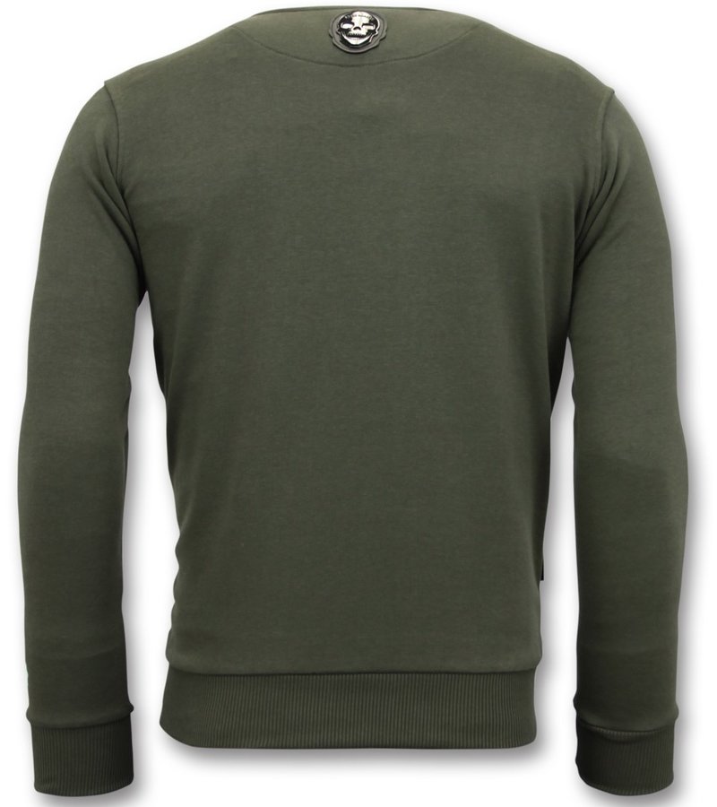 Local Fanatic Narcos Printed Sweater For Men - Green