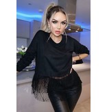 CATWALK Gemma Delicate Tulle Netted Top - Women Shirt - Black