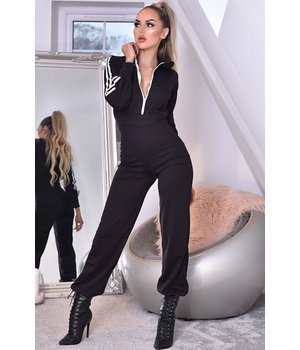 CATWALK Tanya Hooded Loungewear Jumpsuit - Women - Black