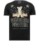 Local Fanatic The Rebel Printed Men T Shirt - Black