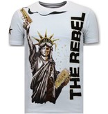 Local Fanatic The Rebel Printed Men T Shirt - White