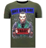 Local Fanatic Printed Joker Man T Shirt  - Green