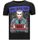 Local Fanatic Printed Joker Man T Shirt  - Black