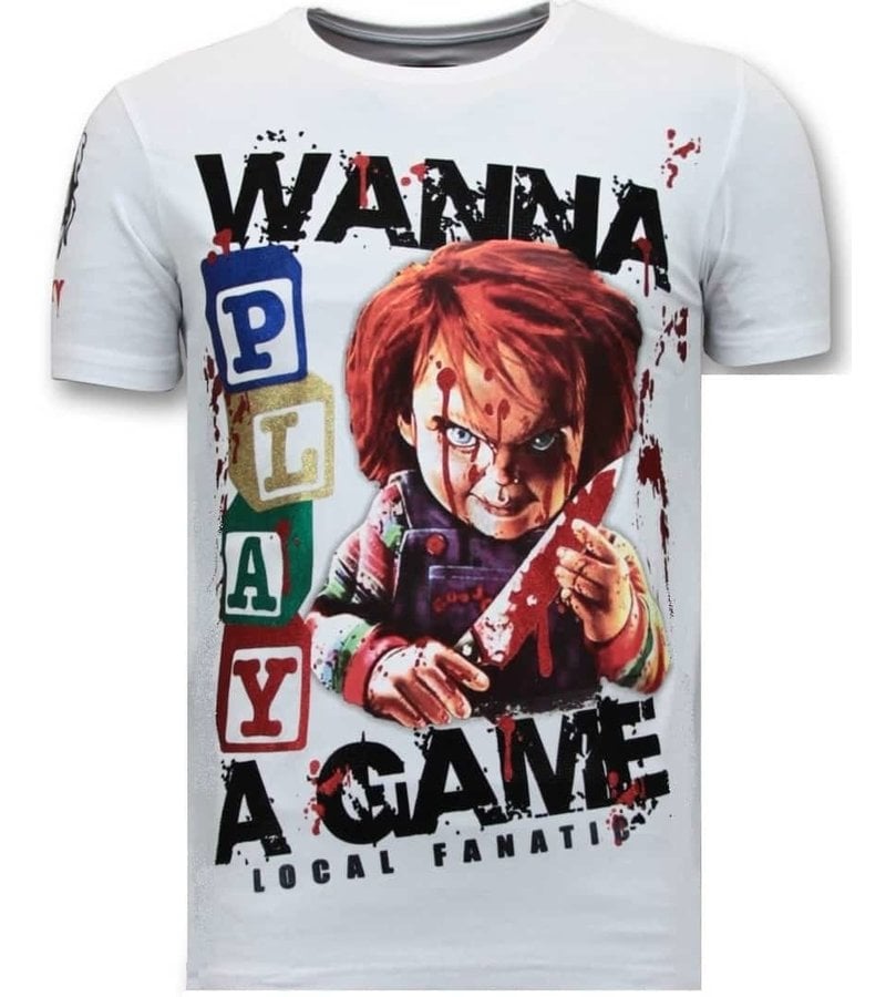 Local Fanatic Chucky Childs Play Men T shirt  - White