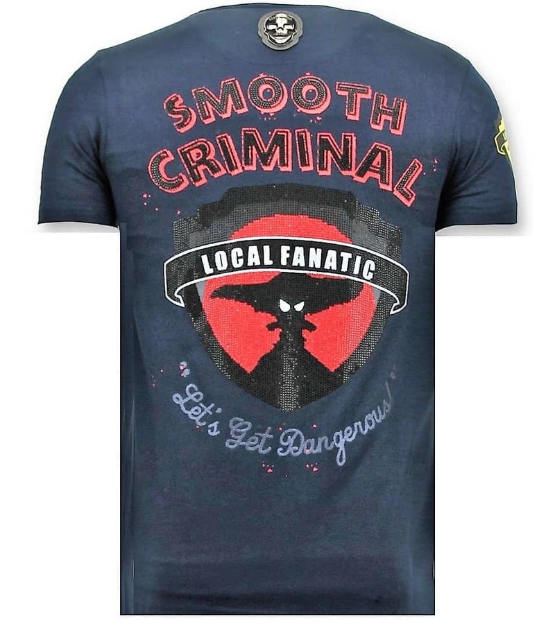 Local Fanatic Crime Empire Men T Shirt - Blue